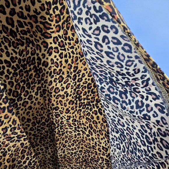 Just In Thyme LTD Leopard Print Sleeveless Mini Dress Size 18 Back Zipper (P-03) - Picture 3 of 7